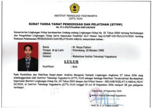 Dokumen Dasar-dasar AMDAL, Institut Teknologi Yogyakarta · M. Rezza Fahlepi