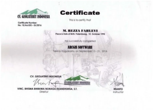 Dokumen ArcGIS Software, CV Geolateral Indonesia · M. Rezza Fahlepi
