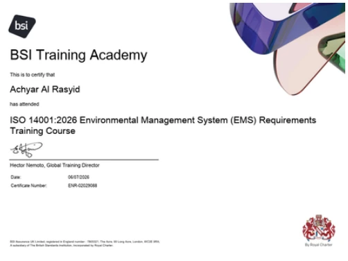 Dokumen ISO 14001:2026 — EMS Requirements, BSI Training Academy · Achyar Al Rasyid